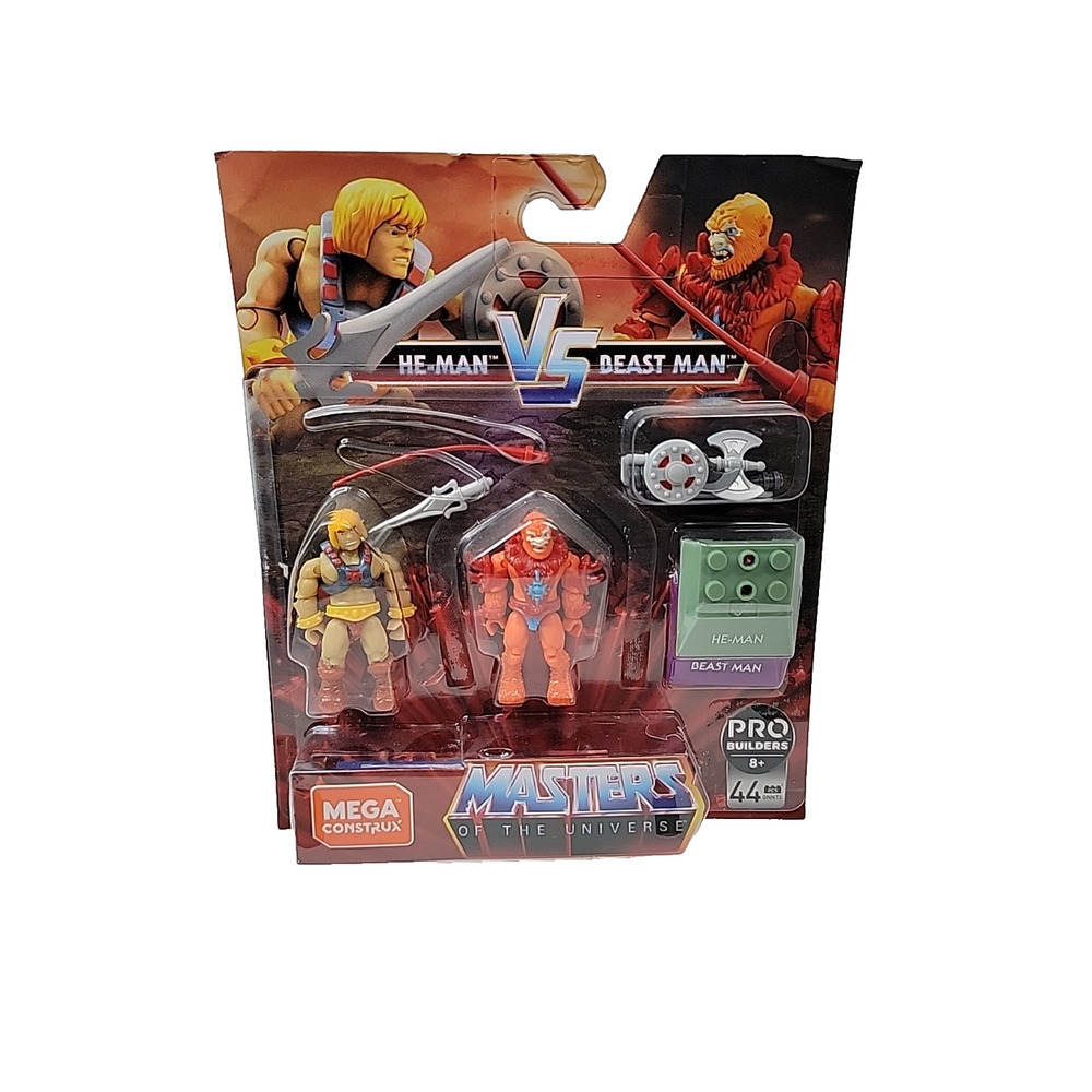 Mega Construx Masters Of The Universe He-Man vs Beast Man MOTU Damage Package